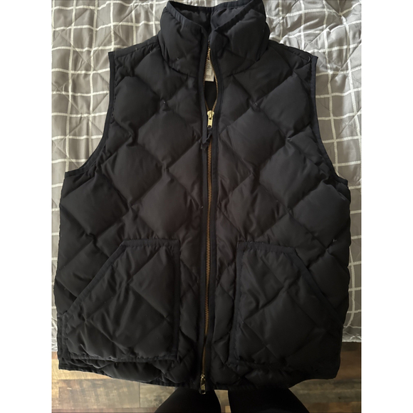 J Crew Jackets & Blazers - J. Crew Quilted Black Puffer Vest with Zip Front and Pockets